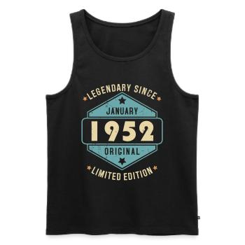 Legendary Since January 1952 Limited Edition - Männer Premium Bio Tank Top - Schwarz - Vorne - Michal (187cm)