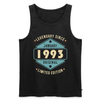 Legendary Since January 1993 Limited Edition - Männer Premium Bio Tank Top - Schwarz - Vorne - Michal (187cm)