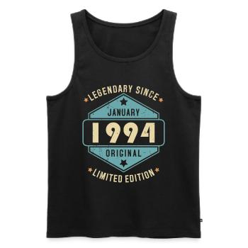 Legendary Since January 1994 Limited Edition - Männer Premium Bio Tank Top - Schwarz - Vorne - Michal (187cm)