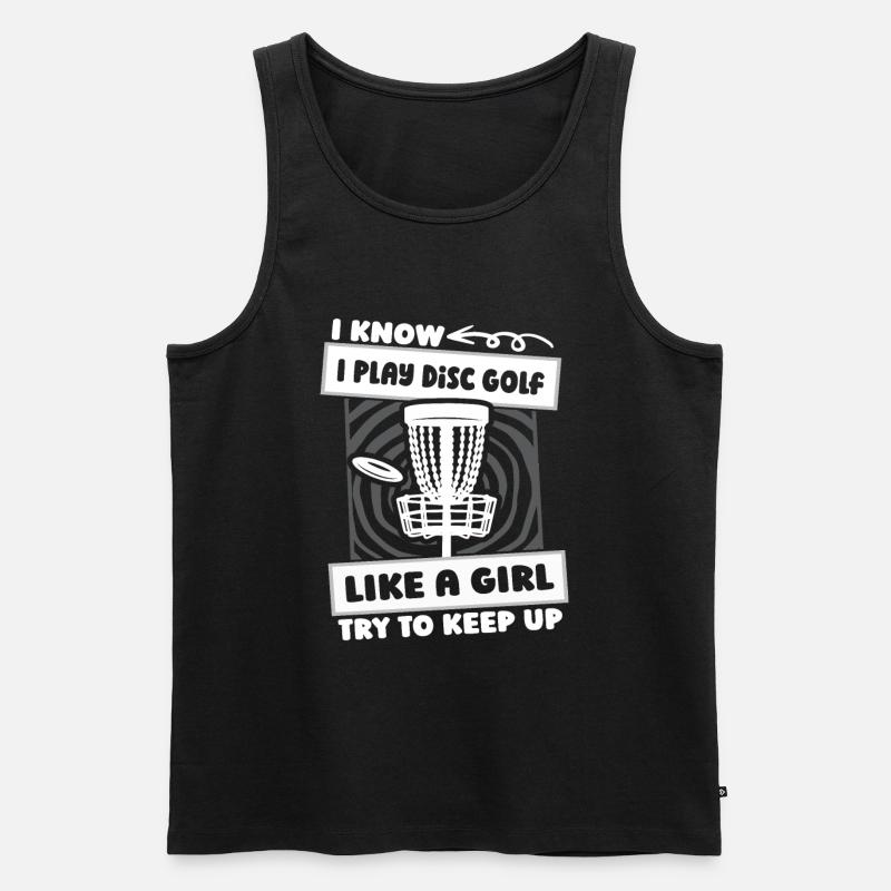 Frisbee Golf Disc Golf Filles - Débardeur bio Premium Homme - noir