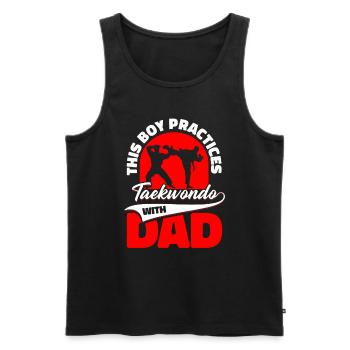 Taekwondo Père Taekwondo - Débardeur bio Premium Homme - noir - Devant - Michal (187cm)