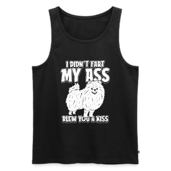 Pomeranian Witzig - Männer Premium Bio Tank Top - Schwarz - Vorne - AI Model Male 178 light (178cm)