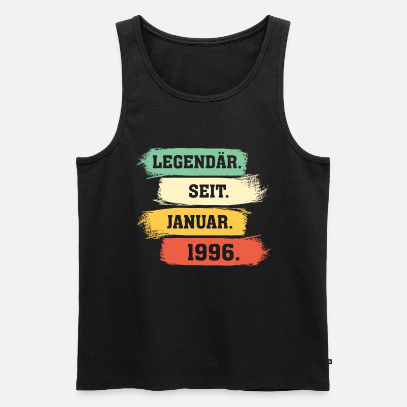Legendär Seit Januar 1996 - Männer Premium Bio Tank Top - Schwarz