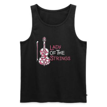 Violin Violin Lady - Men's Premium Organic Tank Top - black - Front - Michal (187cm)