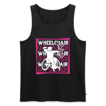 Bowhunting Bow Hunter Wheelchair - Men's Premium Organic Tank Top - black - Front - AI Model Male 178 light (178cm)
