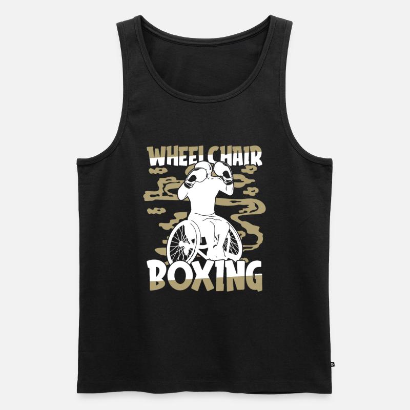 Boxen Boxer Rollstuhl - Männer Premium Bio Tank Top - Schwarz