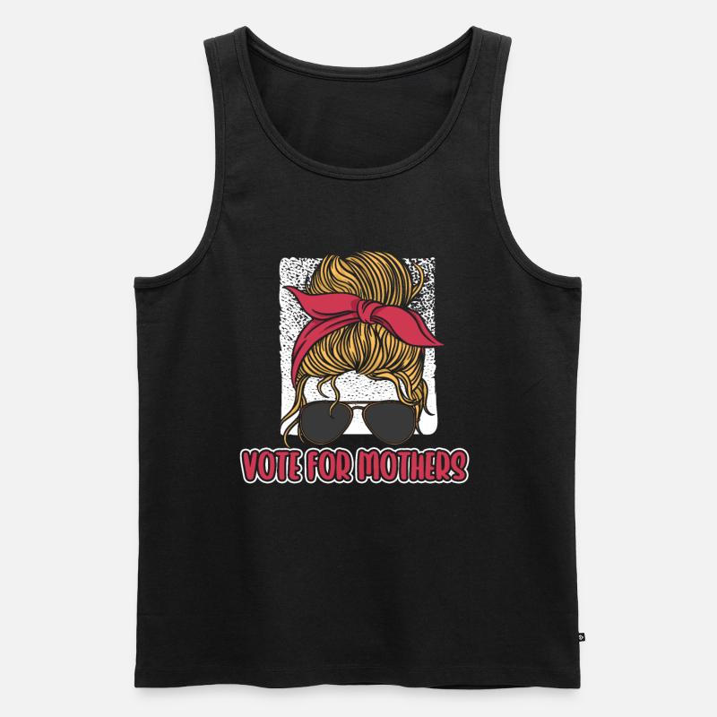 Mama Mutter Sonnenbrille - Männer Premium Bio Tank Top - Schwarz