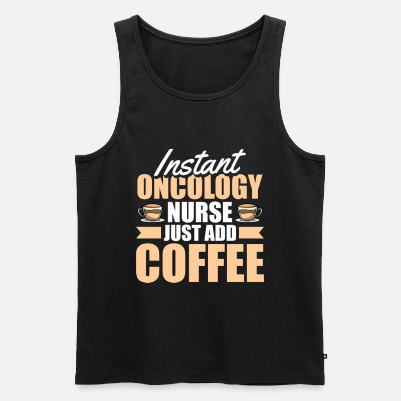 Krankenschwester Kaffee - Männer Premium Bio Tank Top - Schwarz