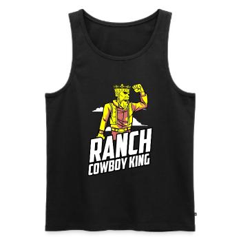Rodeo Cowboy King - Men's Premium Organic Tank Top - black - Front - Michal (187cm)