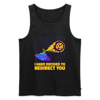 Weltraum Weltall Raumschiff Astroid Umleitung - Männer Premium Bio Tank Top - Schwarz - Vorne - Michal (187cm)