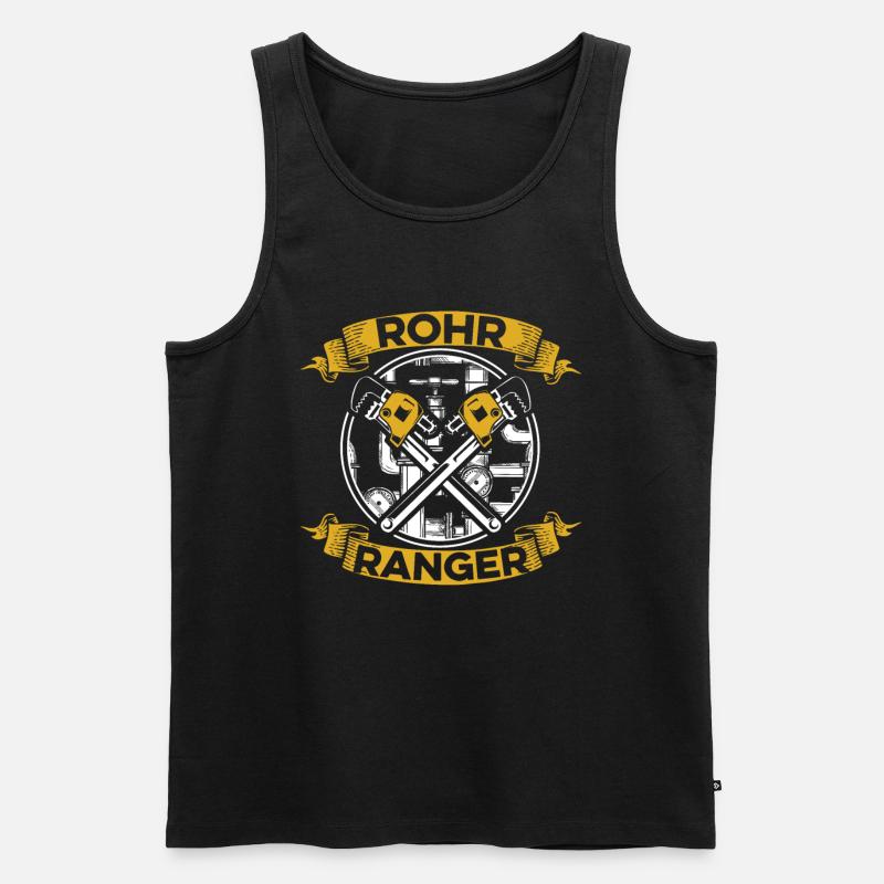 Rohrleitungsbauer Schlüssel - Männer Premium Bio Tank Top - Schwarz