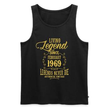 Living Legend since February 1969 - Men's Premium Organic Tank Top - black - Front - Michal (187cm)