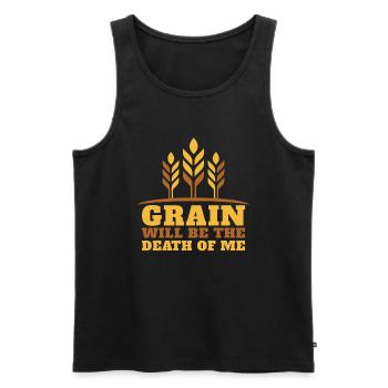 Plaisir sans gluten - Débardeur bio Premium Homme - noir - Devant - Michal (187cm)
