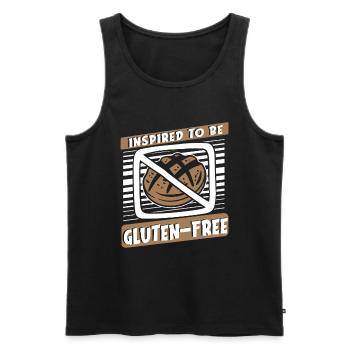 Glutenfrei - Männer Premium Bio Tank Top - Schwarz - Vorne - Michal (187cm)