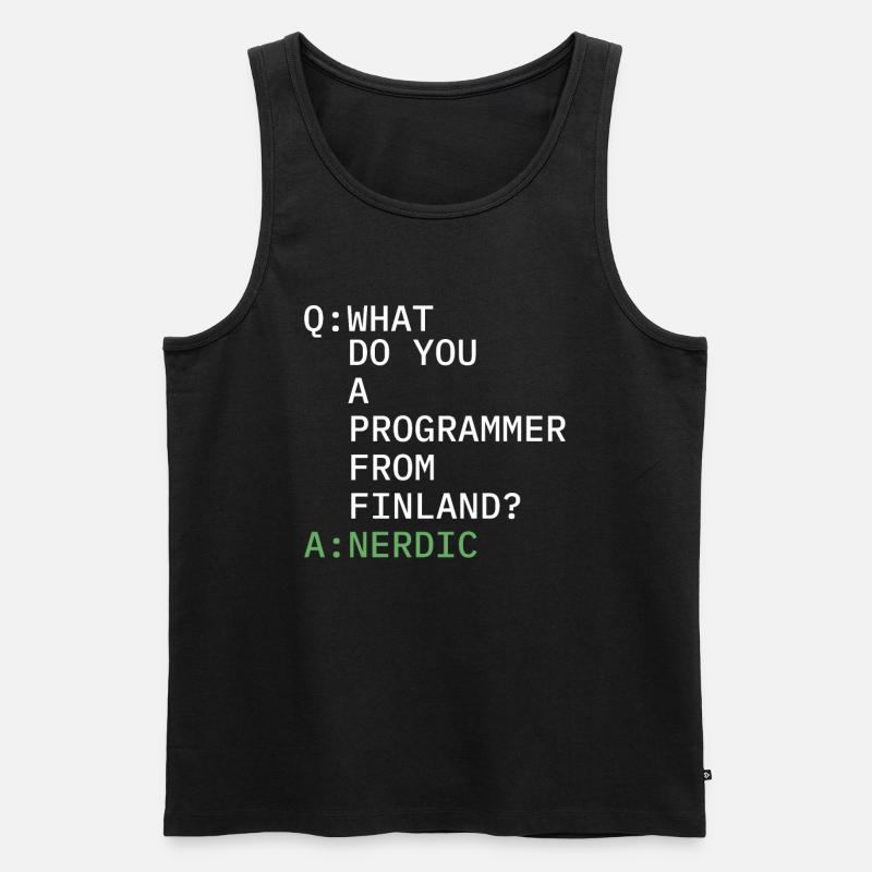 Entwickler Coder Programmierer Komisch - Männer Premium Bio Tank Top - Schwarz
