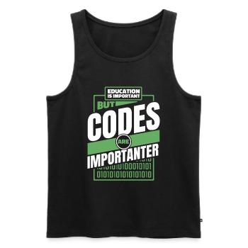 Developer Coder Programmer Funny - Men's Premium Organic Tank Top - black - Front - AI Model Male 178 light (178cm)