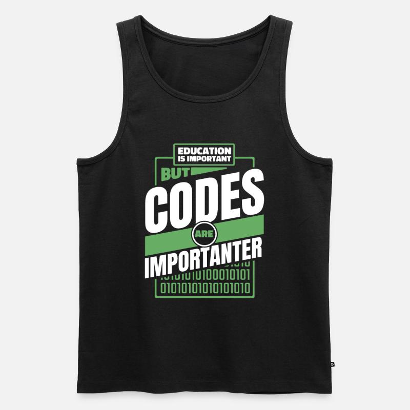 Entwickler Coder Programmierer Lustig - Männer Premium Bio Tank Top - Schwarz