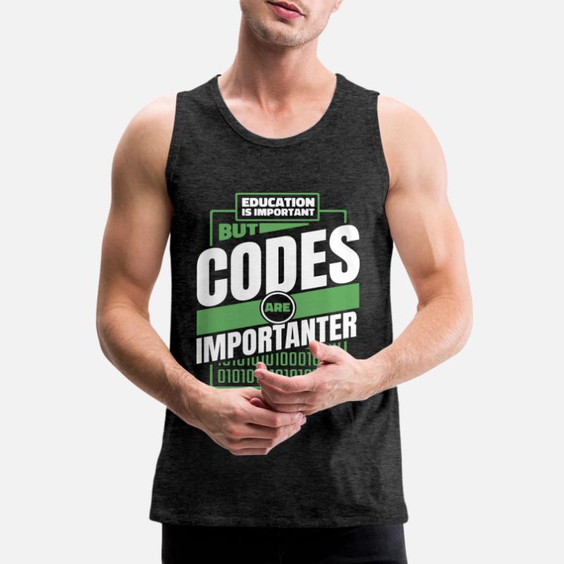 Developer Coder Programmer Funny Men's Premium Organic Tank Top