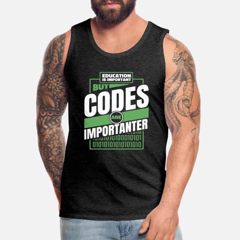 Developer Coder Programmer Funny Men's Premium Organic Tank Top