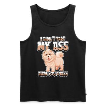 Chow Chow Lustig - Männer Premium Bio Tank Top - Schwarz - Vorne - Michal (187cm)