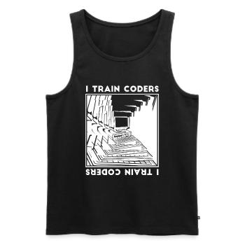 Entwickler Coder Programmierer Rechner - Männer Premium Bio Tank Top - Schwarz - Vorne - AI Model Male 178 light (178cm)