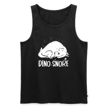 Dinosaurs Snoring Adult Dinosaurs - Men's Premium Organic Tank Top - black - Front - AI Model Male 178 light (178cm)