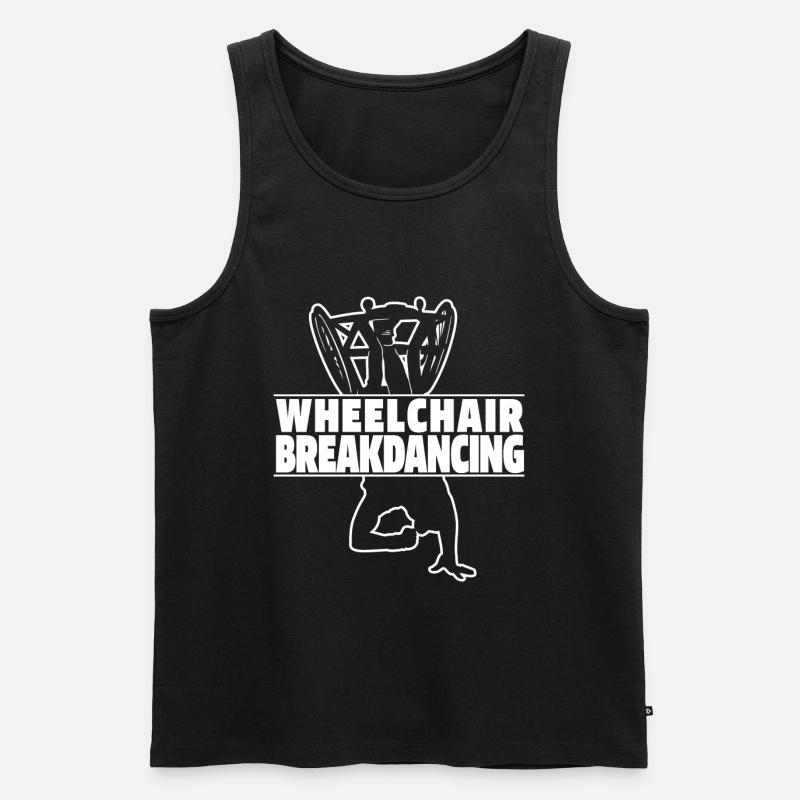 Breakdance Breakdancer Breakdance Fauteuil roulant - Débardeur bio Premium Homme - noir