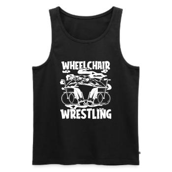 Wrestling Wrestler Rollstuhl - Männer Premium Bio Tank Top - Schwarz - Vorne - Michal (187cm)
