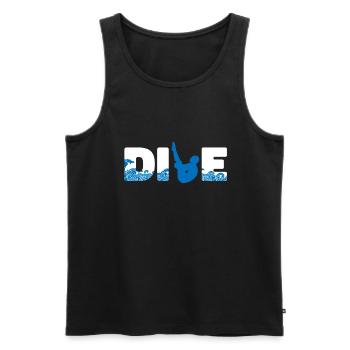 Turmspringen Turmspringer - Männer Premium Bio Tank Top - Schwarz - Vorne - AI Model Male 178 light (178cm)