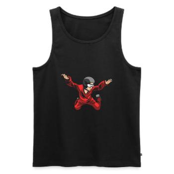 Indoor Skydiving Cool Indoor Fallschirmspringen - Men's Premium Organic Tank Top - black - Front - AI Model Male 178 light (178cm)