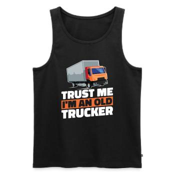 Truck Driver Trucker Truck Driver Funny - Men's Premium Organic Tank Top - black - Front - Michal (187cm)