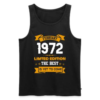 Februar 1972 Geburtstagsgeschenk - Männer Premium Bio Tank Top - Schwarz - Vorne - Michal (187cm)