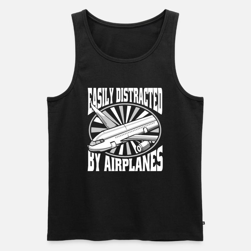 Flugzeug Mechaniker Witzig - Männer Premium Bio Tank Top - Schwarz