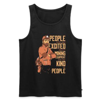 Engineer Lustig Mining Engineer - Men's Premium Organic Tank Top - black - Front - Michal (187cm)