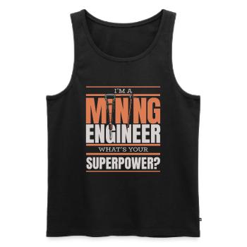 Ingenieur Supermacht Bergbauingenieur - Männer Premium Bio Tank Top - Schwarz - Vorne - AI Model Male 178 light (178cm)