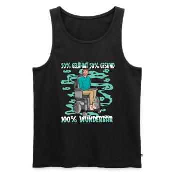 Rollstuhl Rollstuhlfahrer Perfekt - Männer Premium Bio Tank Top - Schwarz - Vorne - Michal (187cm)