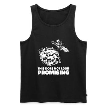 Space Space Space Colonization - Men's Premium Organic Tank Top - black - Front - AI Model Male 178 light (178cm)