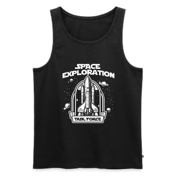 Weltraum Weltall Erkundung Weltraumkolonisation - Männer Premium Bio Tank Top - Schwarz - Vorne - AI Model Male 178 light (178cm)