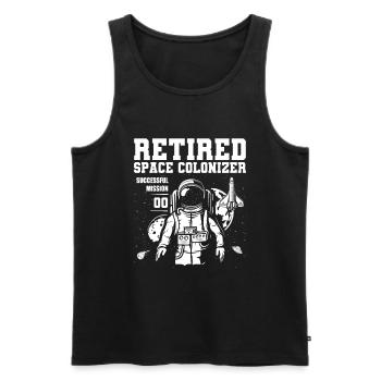 Space Space Astronaut Space Colonization - Men's Premium Organic Tank Top - black - Front - AI Model Male 178 light (178cm)