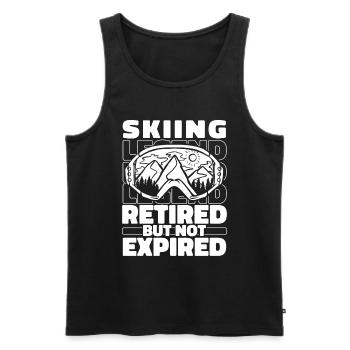 Skiing Après-ski in retirement - Men's Premium Organic Tank Top - black - Front - Michal (187cm)