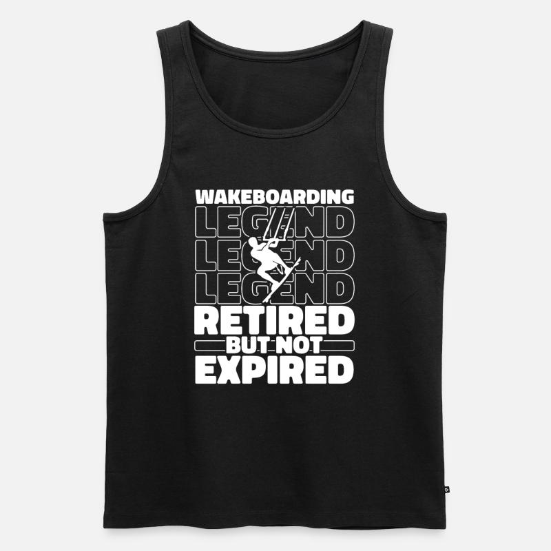 Wakeboard Wakeboarder Im Ruhestand - Männer Premium Bio Tank Top - Schwarz