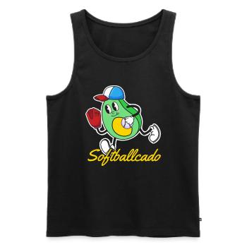Avocat de softball - Débardeur bio Premium Homme - noir - Devant - Michal (187cm)