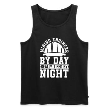 Engineer Witzig Mining Engineer - Men's Premium Organic Tank Top - black - Front - AI Model Male 178 light (178cm)