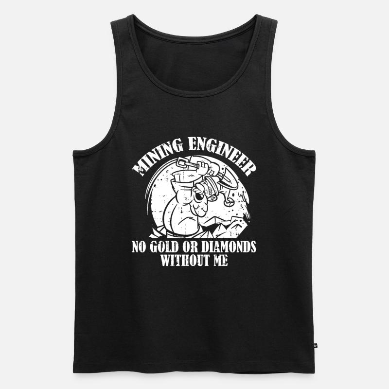 Engineer Funny Mining Engineer - Men's Premium Organic Tank Top - black
