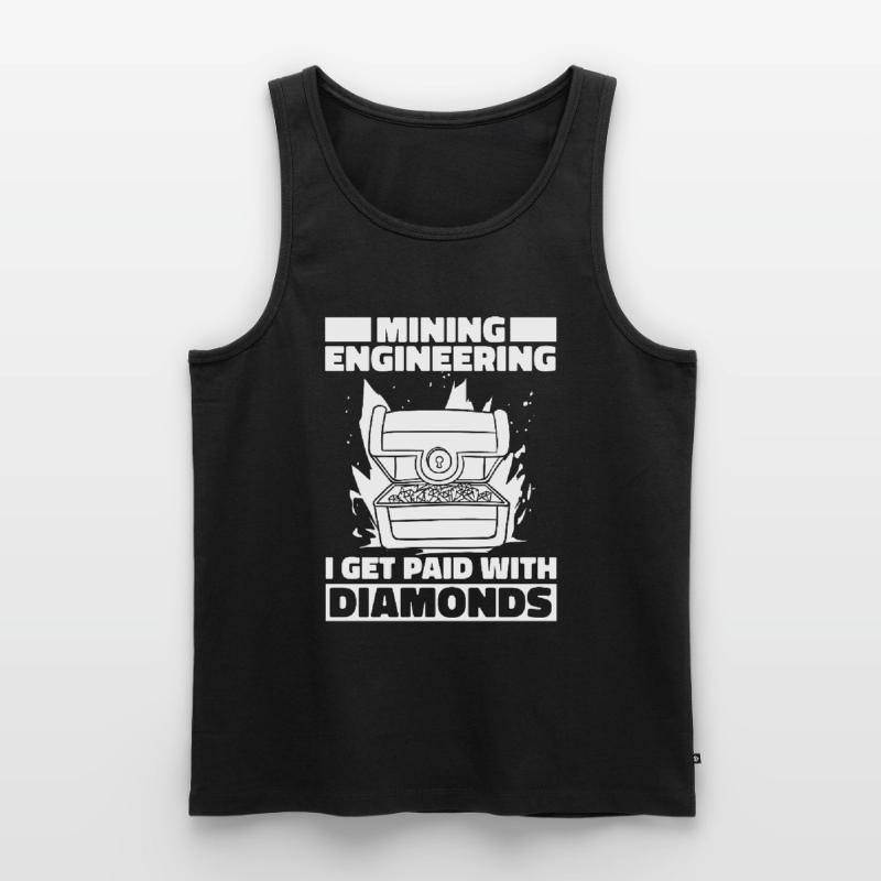 Engineer diamond mining engineer Men's Premium Organic Tank Top