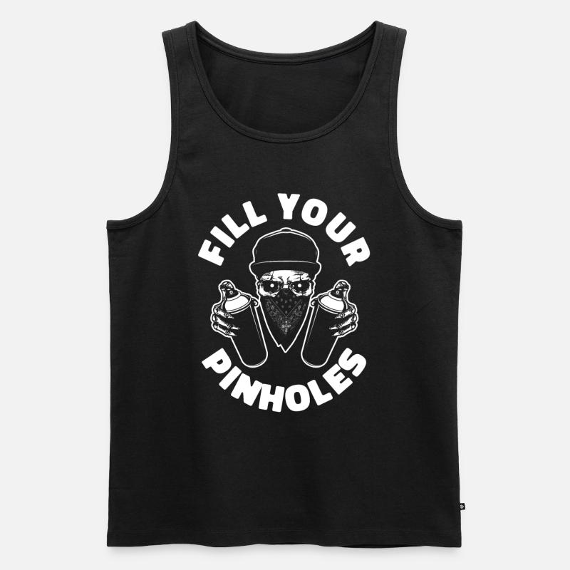 Maler Lackierer Schädel - Männer Premium Bio Tank Top - Schwarz