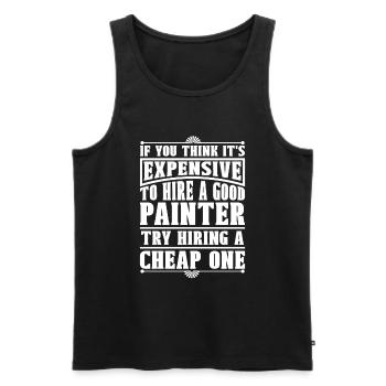 Painter Painter Funny - Men's Premium Organic Tank Top - black - Front - AI Model Male 178 light (178cm)