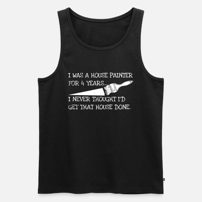 painter painter joke - Men's Premium Organic Tank Top - black