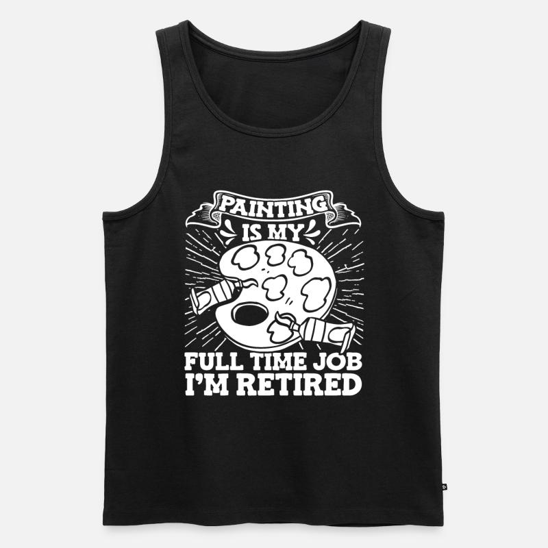 Maler Lackierer Palette - Männer Premium Bio Tank Top - Schwarz