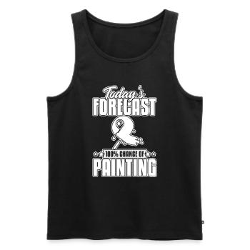 Painter Painter Funny - Men's Premium Organic Tank Top - black - Front - AI Model Male 178 light (178cm)
